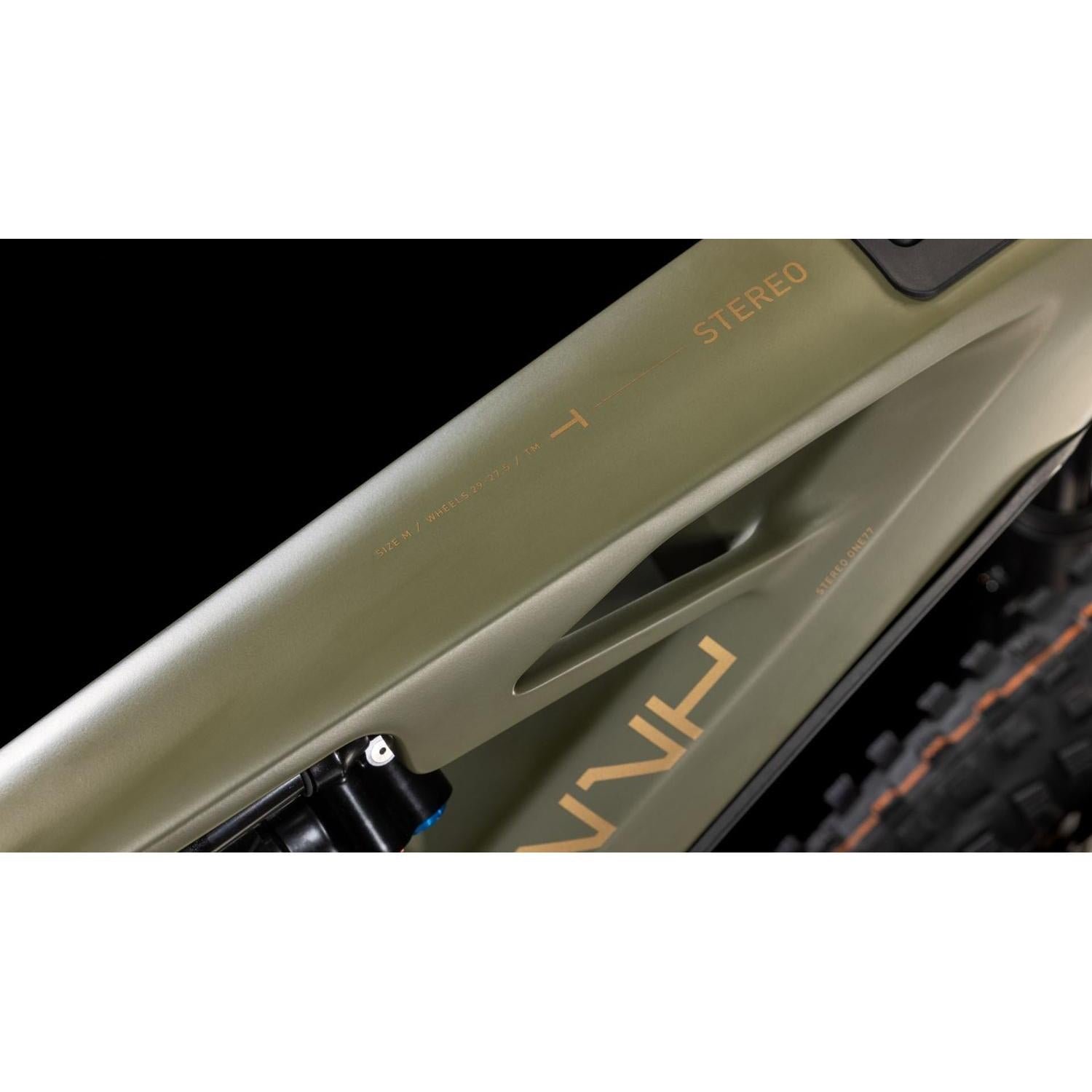 Cube Stereo Hybrid ONE77 HPC TM 800 Electric Enduro Bike Dustyolive’n’Gold – SM - image 3