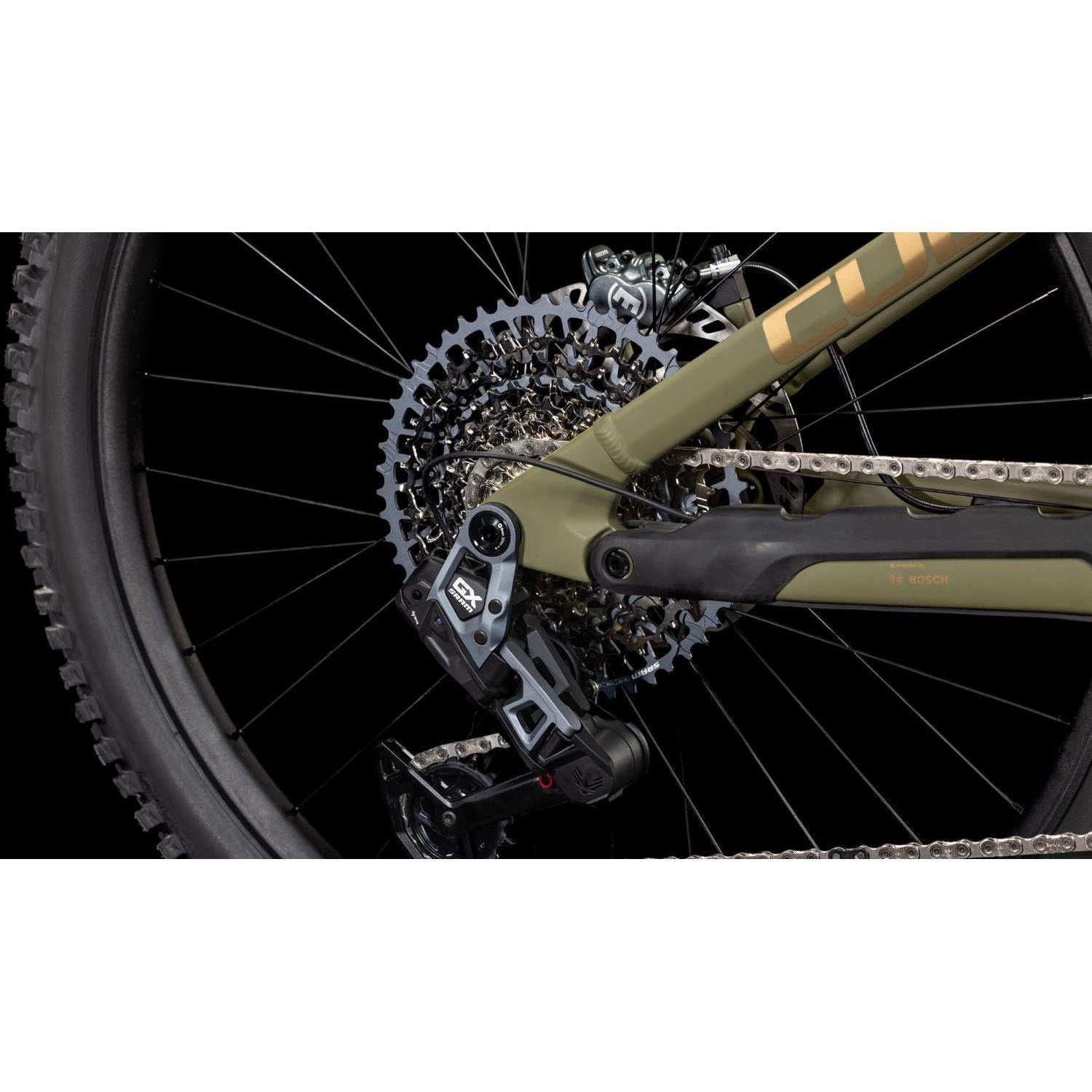 Cube Stereo Hybrid ONE77 HPC TM 800 Electric Enduro Bike Dustyolive’n’Gold – SM - image 6