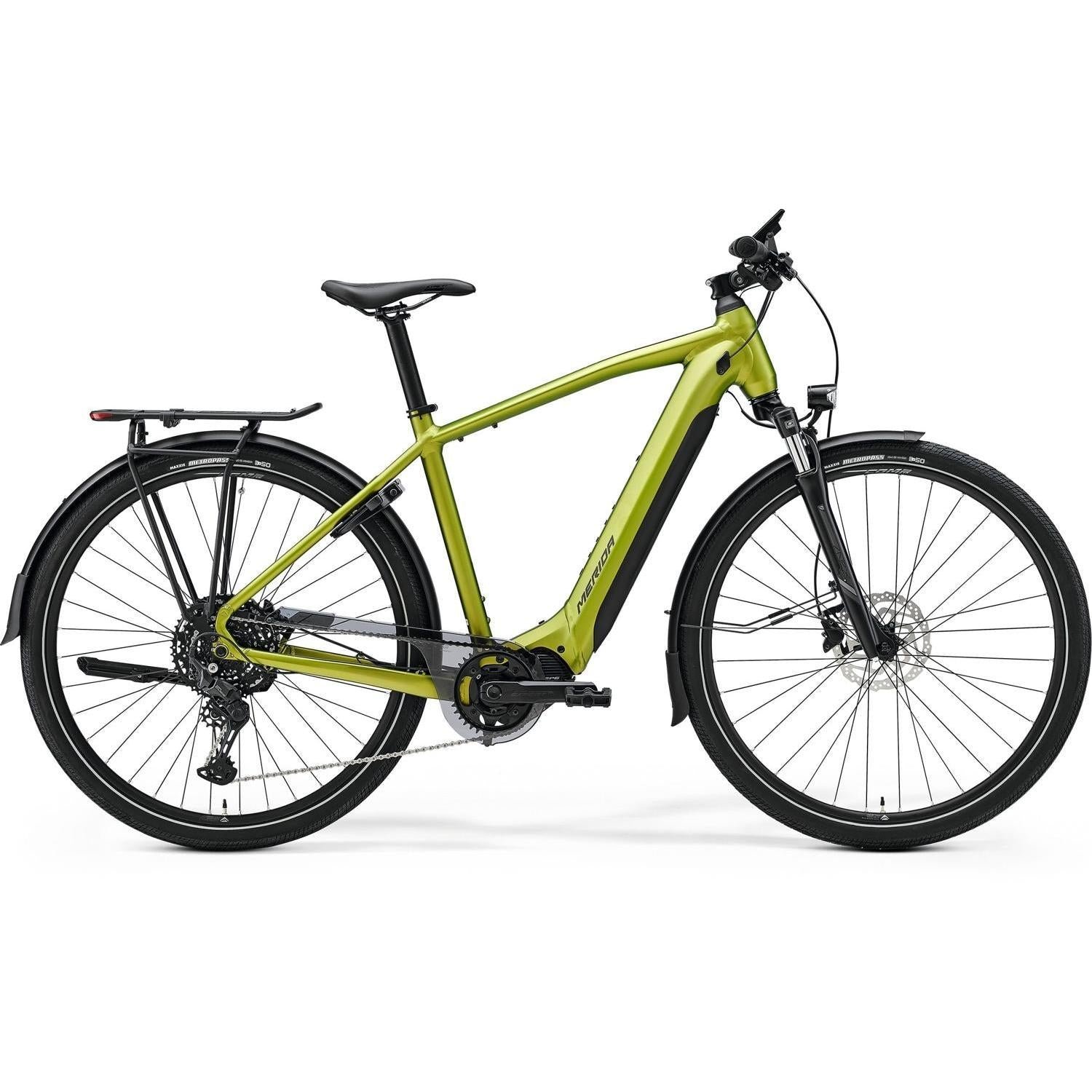 Merida eSpresso 500 EQ Electric Hybrid Bike 630Wh Battery Matte Green/Black – XS