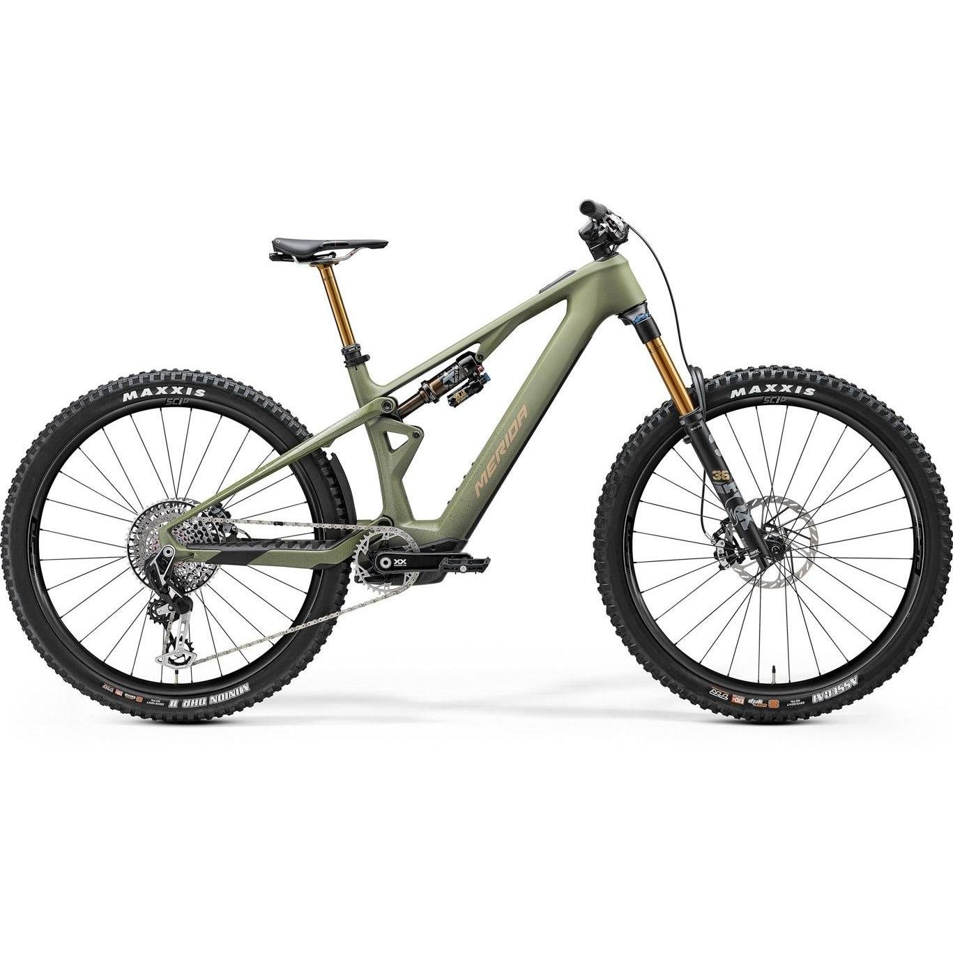 Merida eOne-Sixty SL 10K Electric Enduro Bike Silk Anaconda Green/Brown – SM