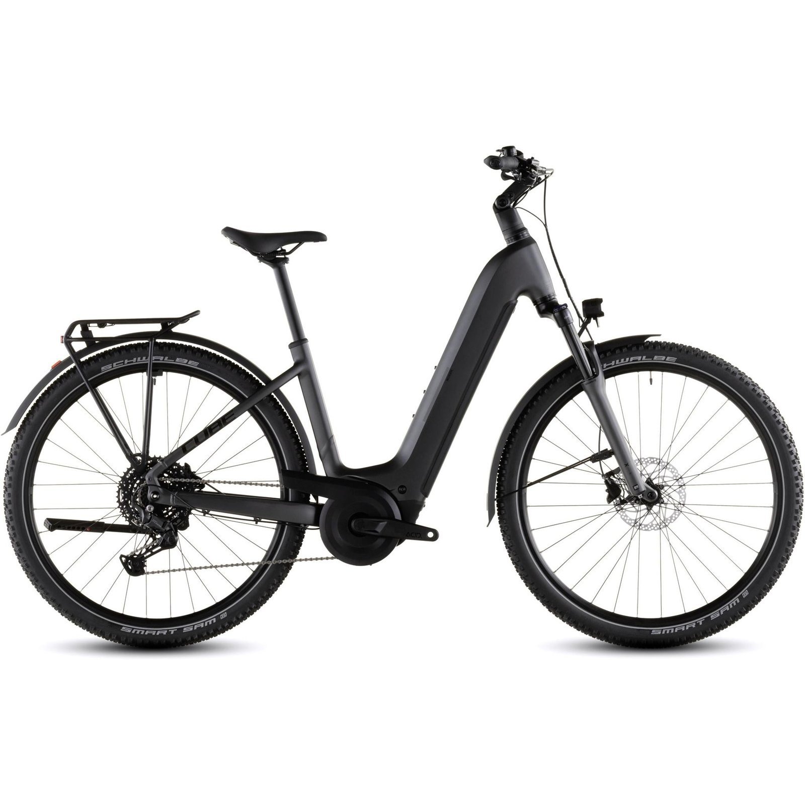 Cube Nuride Hybrid Performance Easy Entry 600 Electric Hybrid Bike Slabgrey’n’Black – XS