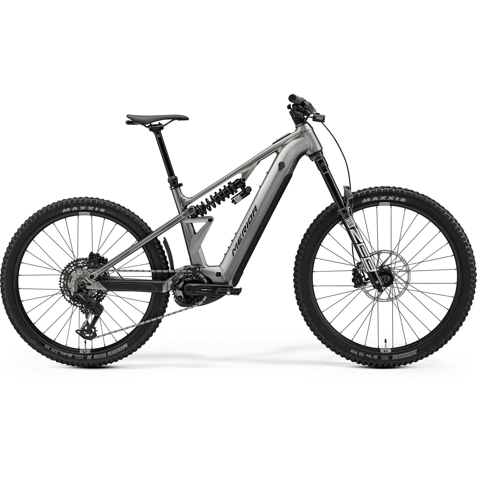 Merida eOne-Eighty FR 800 Electric Enduro Bike Gunmetal Grey/Black – XS