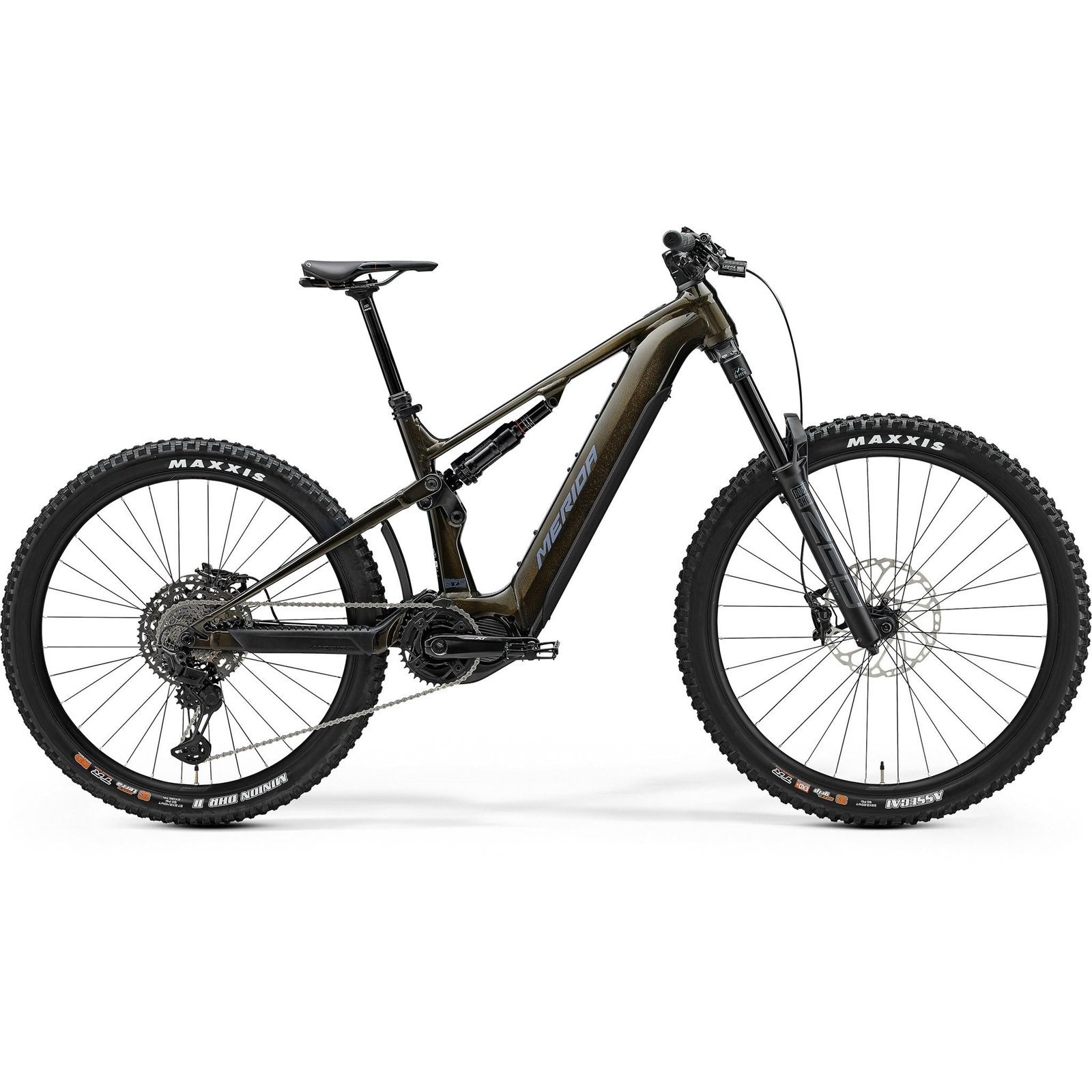 Merida eOne-Sixty 875 Electric Enduro Bike Guarded Gold/Grey – XS