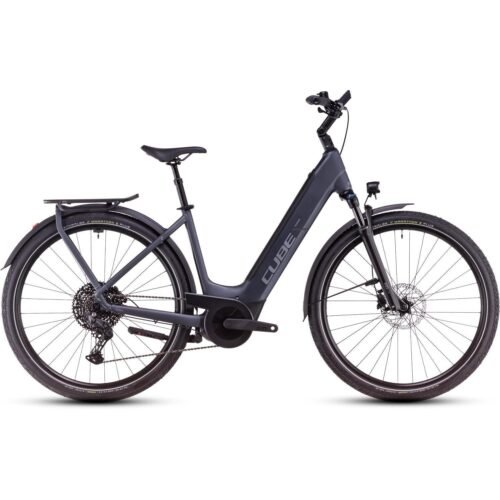 Cube Touring Hybrid Pro 625 Easy Entry Electric Hybrid Bike Metallicgrey’n’Chrome – XS